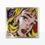 girl with hair ribbon pixel remix