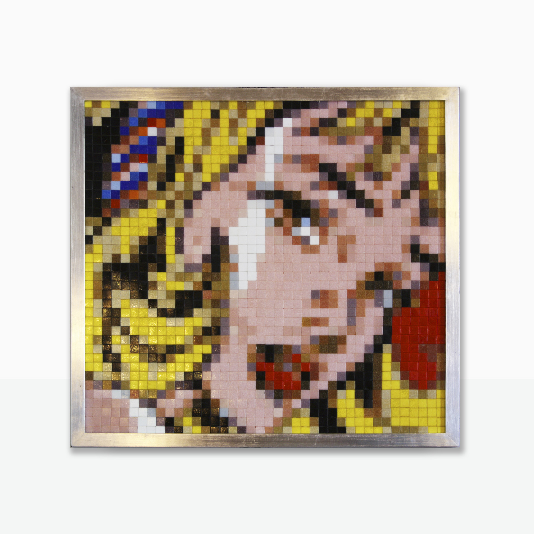 girl with hair ribbon pixel remix