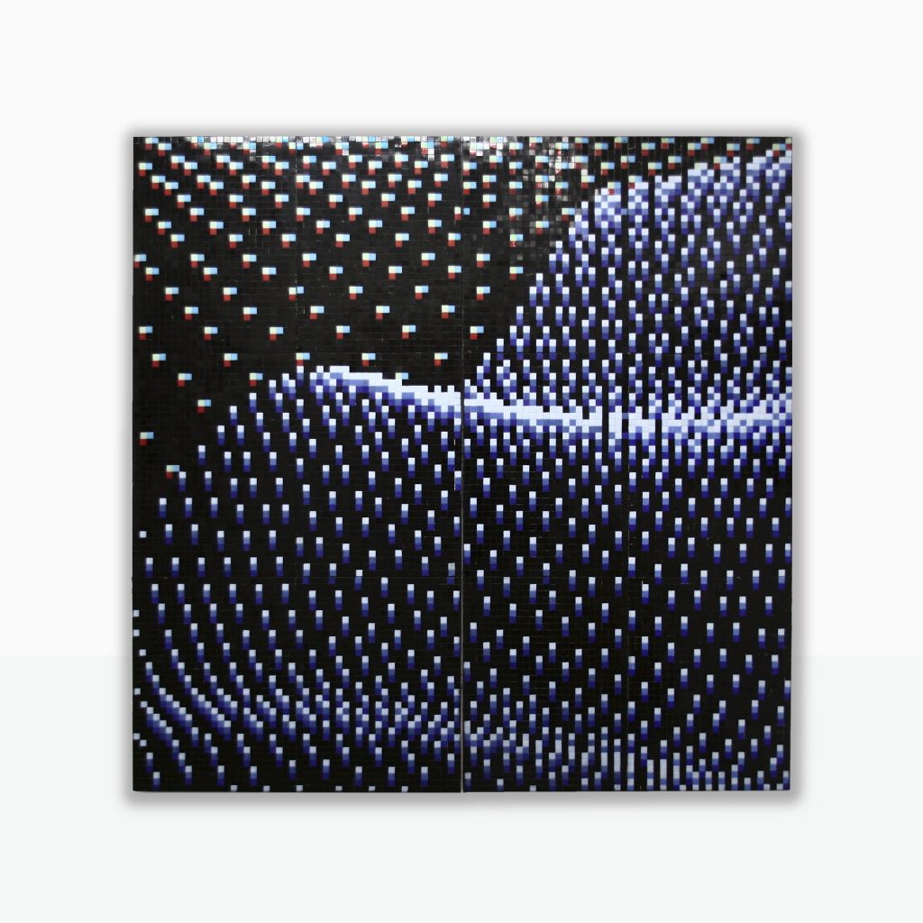 tsunami pixel art mosaic Mosaico