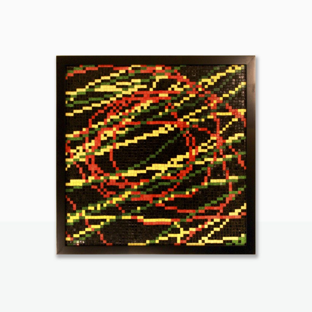 agorafobia pixel art mosaiquista cuadro creado por el destacado mosaiquista Pixel Art