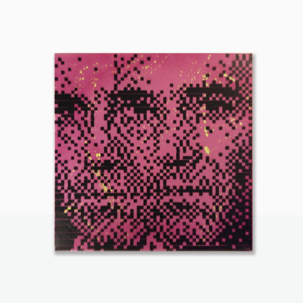 angry man pixel art stencil