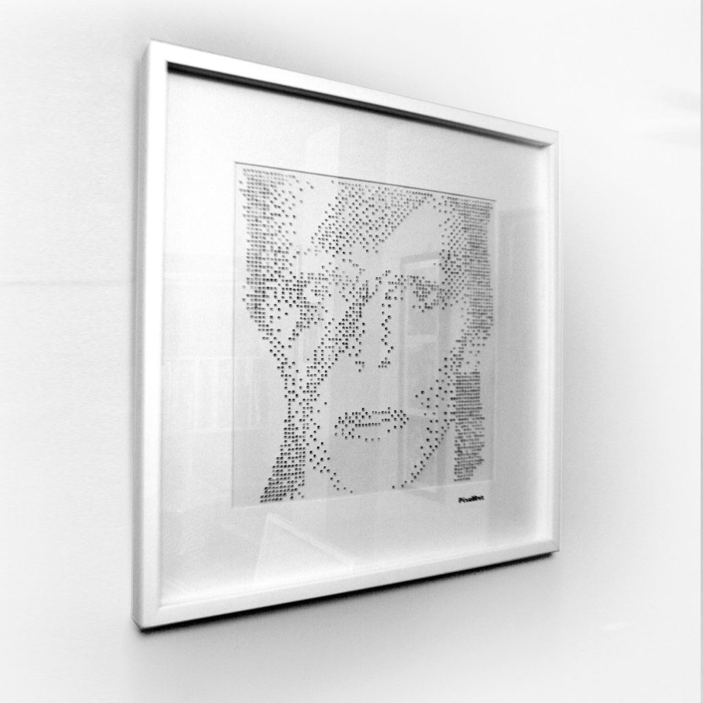 bowie drop shadow pixel art obra del reconocido artista PixelArt