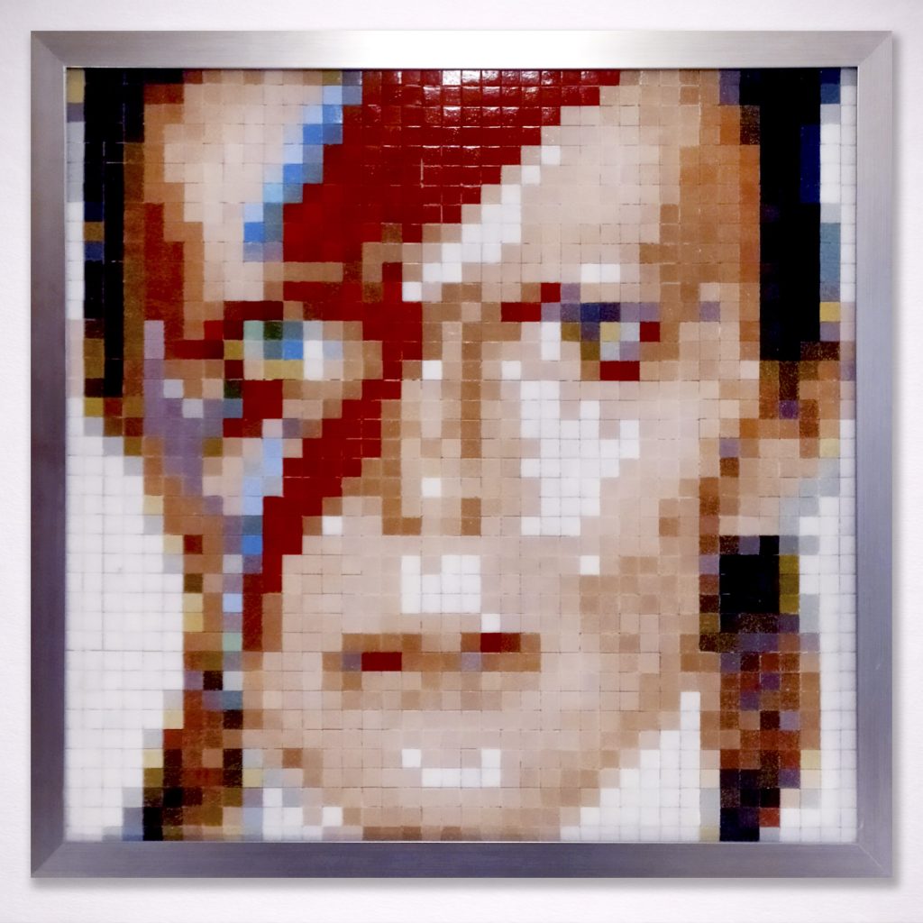 “Bowie Pixel Remix” Mosaico Veneciano • Vanguardia & Cultura Digital creado por PixelArt