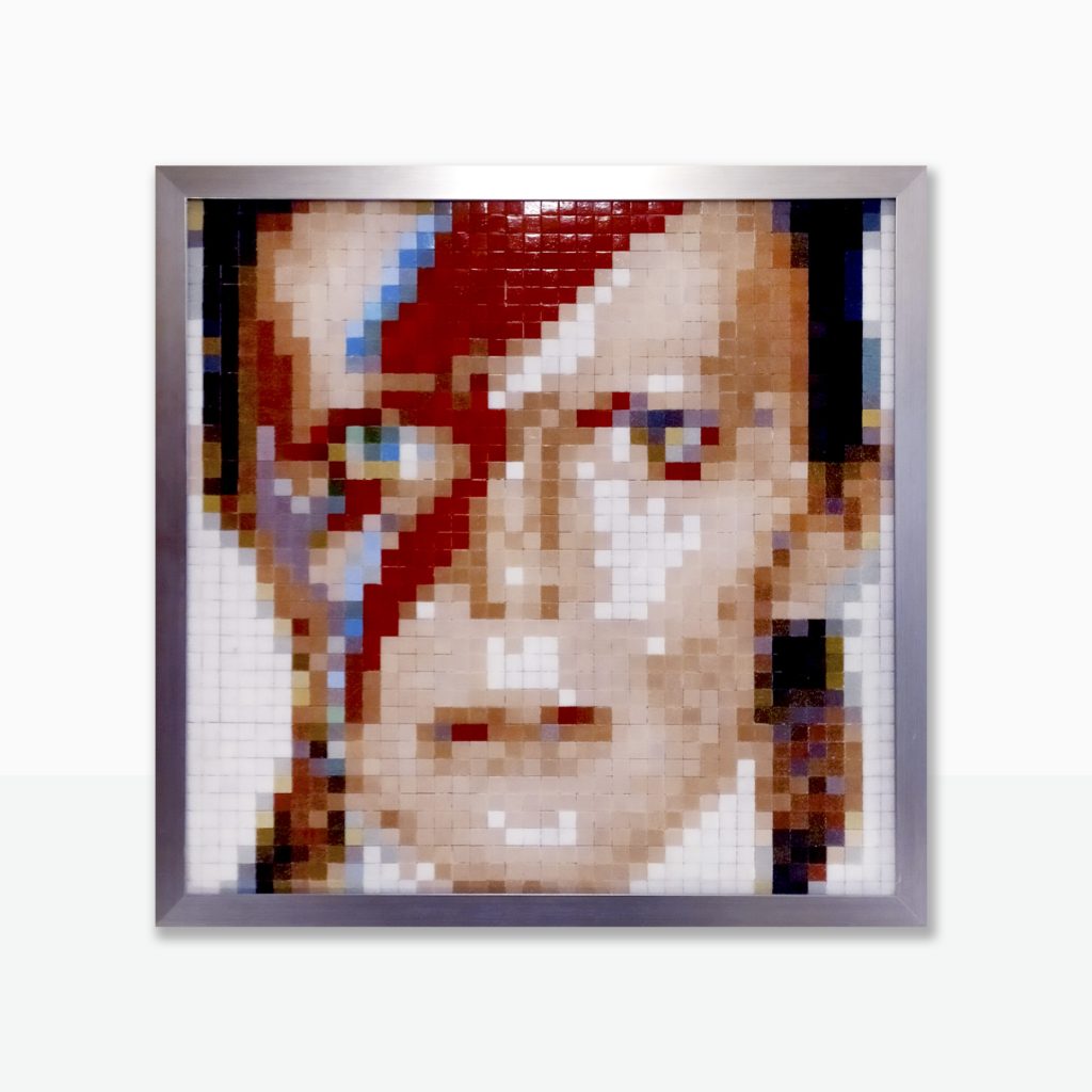 “Bowie Pixel Remix” Mosaico Veneciano • Vanguardia & Cultura Digital creado por PixelArt