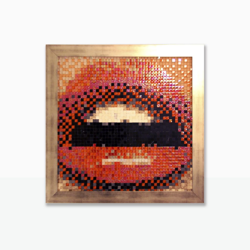 cyberkiss pixel art mosaico creado por Pixel Art mosaiquista
