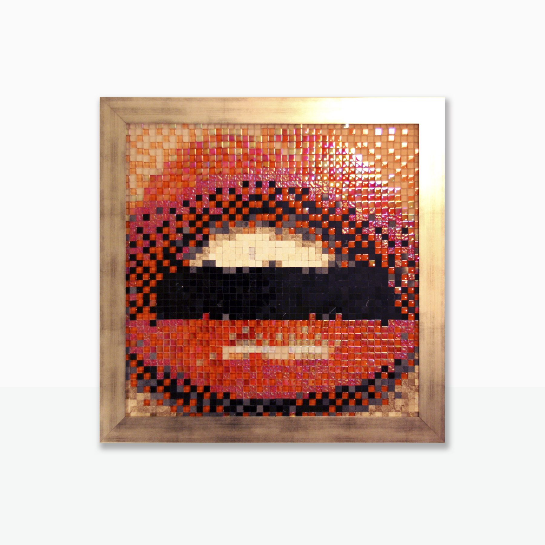 cyberkiss pixel art mosaico creado por Pixel Art mosaiquista