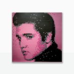 elvis pixel art stencil canvas