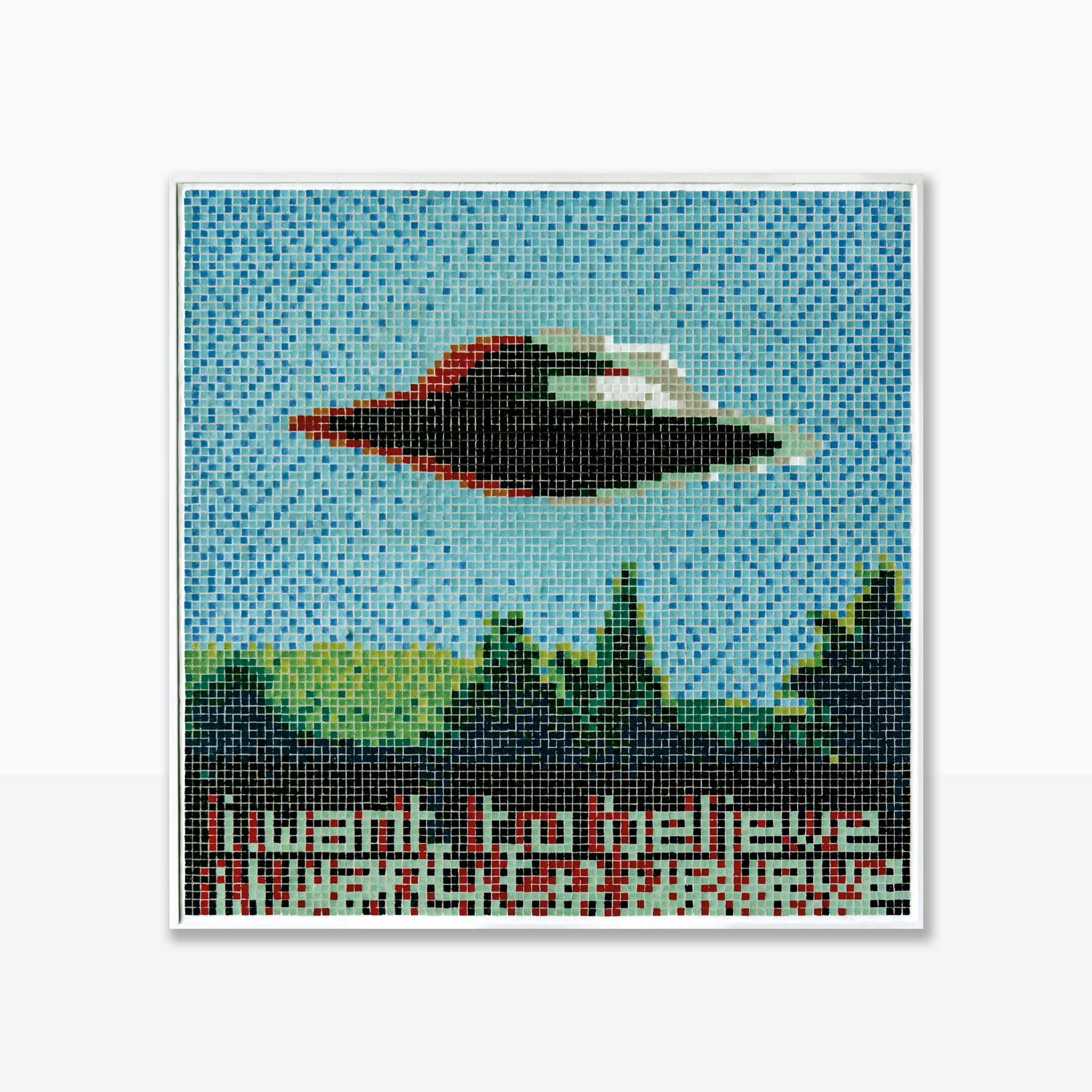 “I Want to Believe” Mosaico Veneciano creado por PixelArt • Edición Especial Murvi