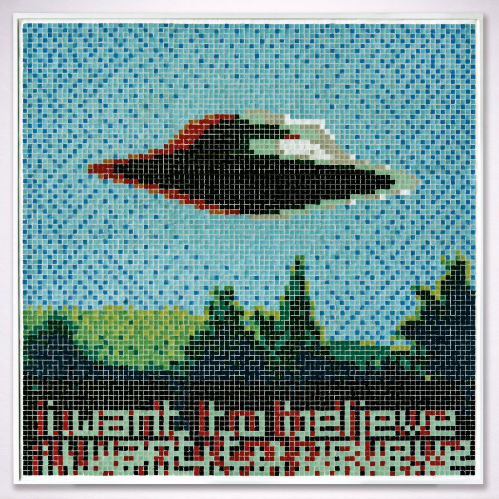 i want to believe pixel art mosaico veneciano