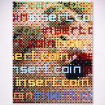 insert coin pixel art mosaico veneciano