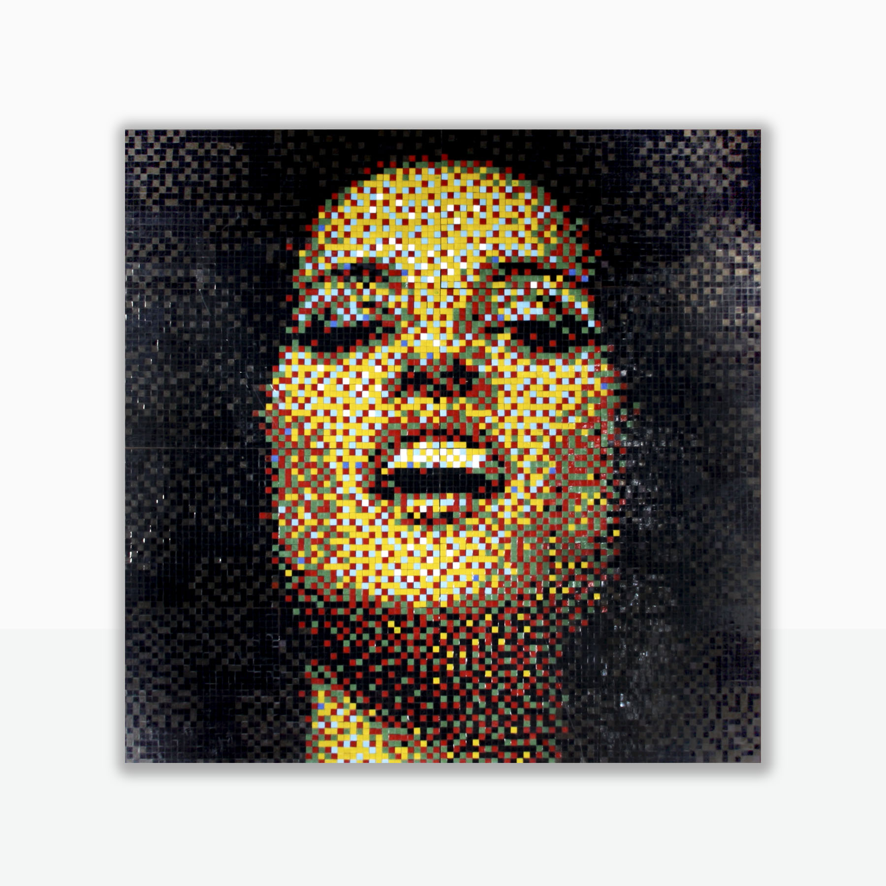 kali yuga pixel mosaico monumental creado por el destacado mosaiquista Pixel Art