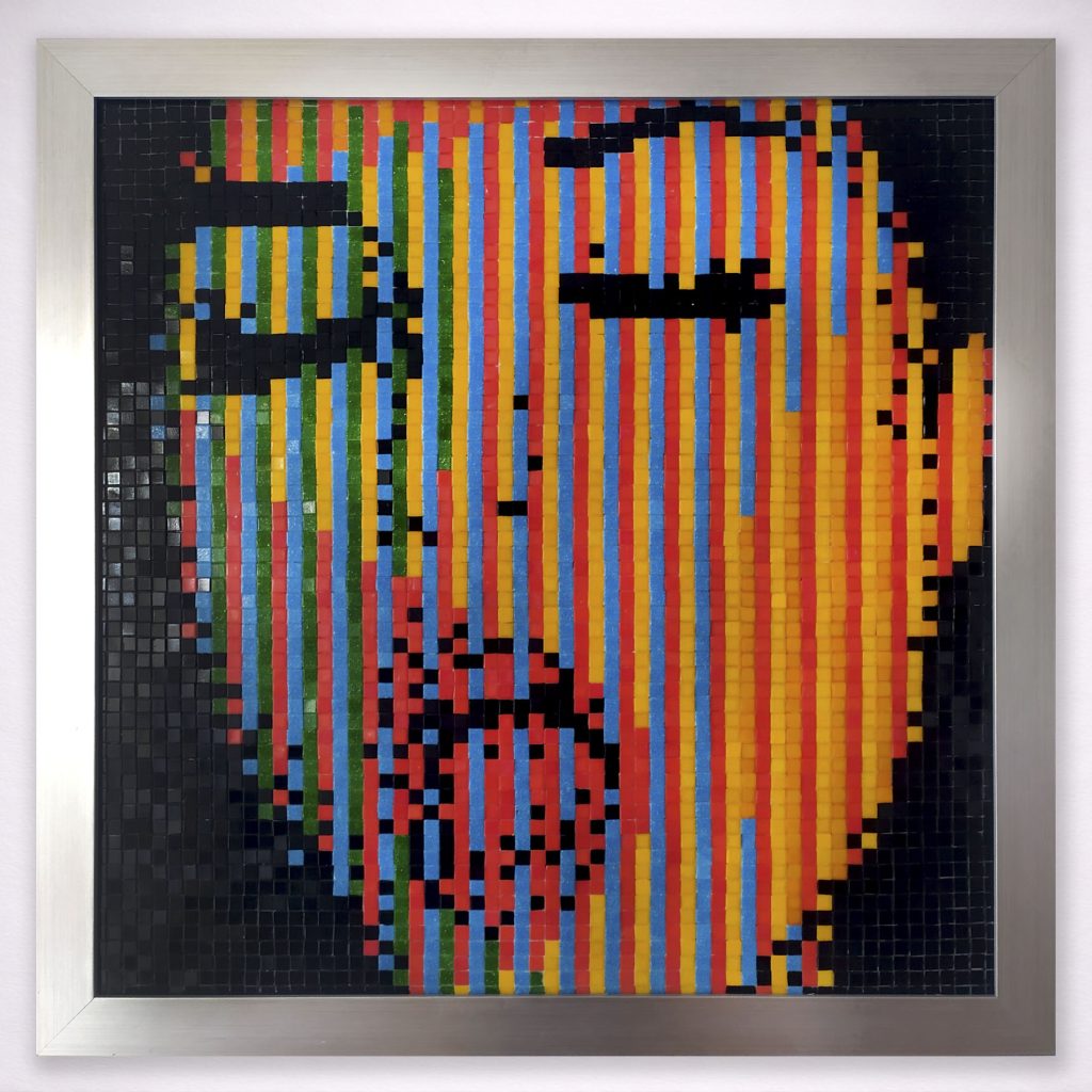 “Love” Mosaico Veneciano • Fusión Pop-Cinética & Erotismo Contemporáneo “Love” Mosaico de teselas vítreas · 60 × 60 cm · 2021