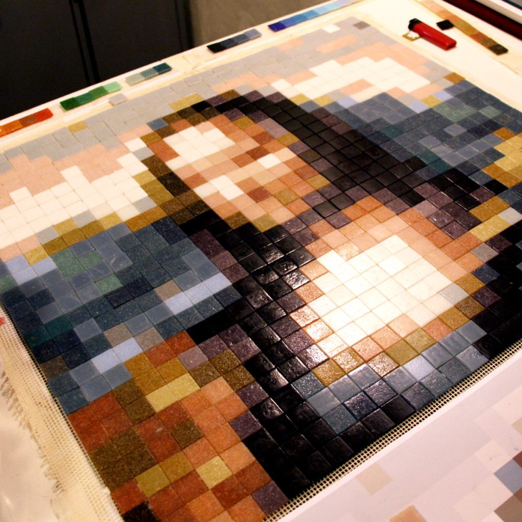 Mna Lisa detalle pixel art