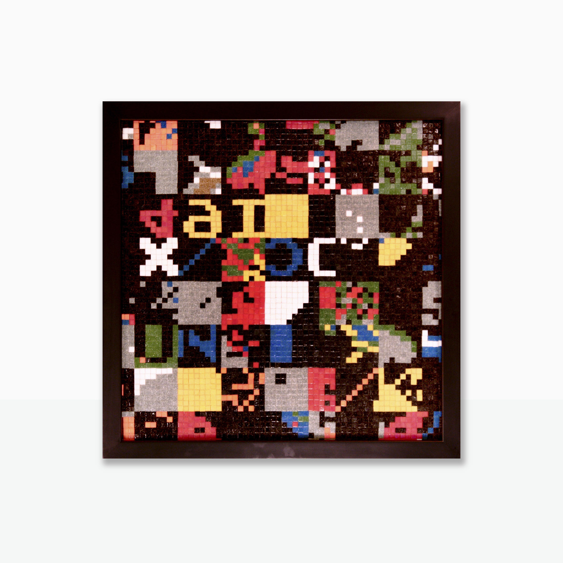 ram ok rom ok pixelart mosaico creado con teselas vítreas