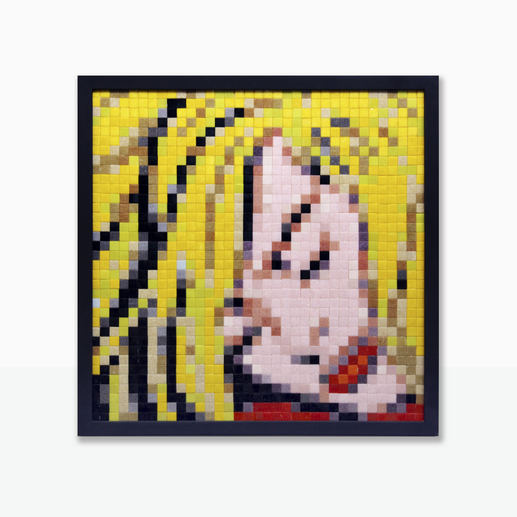 sleeping girl pixel remix mosaico