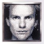 “Sting Pixel Remix” Mosaico Veneciano • Íconos de la Infancia Mosaico de teselas vítreas · 60 × 60 cm · 2021