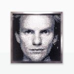 “Sting Pixel Remix” Mosaico Veneciano • Íconos de la Infancia Mosaico de teselas vítreas · 60 × 60 cm · 2021