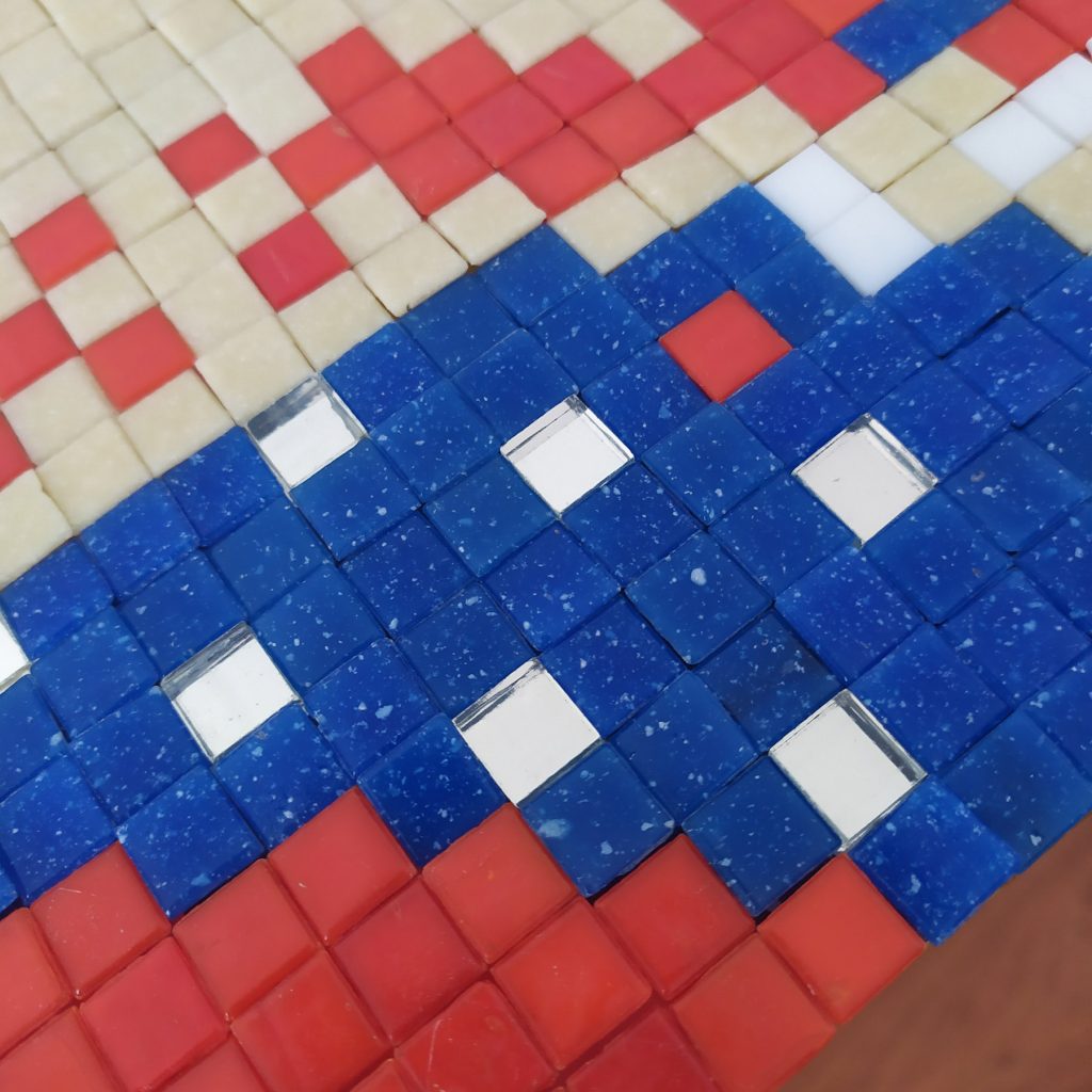 superman pixel remix pixelart mosaic detalle