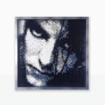 “Robert Smith Pixel Remix” Mosaico de teselas vítreas · 60 × 60 cm · 2021