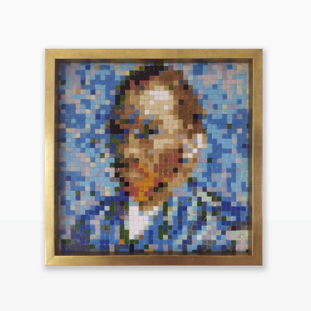 “Vincent Pixel Remix 2” Mosaico Veneciano • Homenaje al Postimpresionismo Mosaico de teselas vítreas · 40 × 40 cm · 2021
