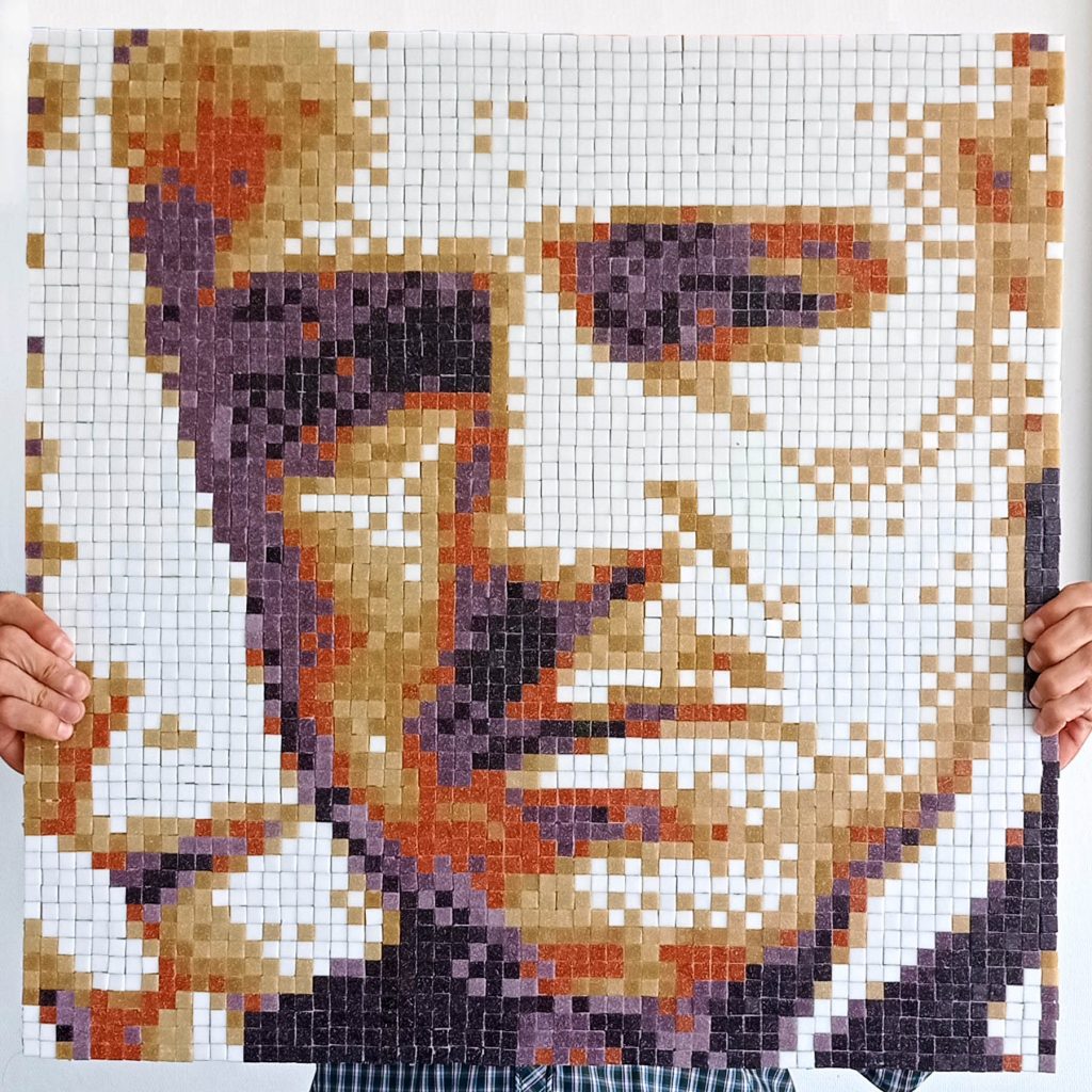 “The Godfather Pixel Remix” · Cinema & Icons Series · Mosaico Veneciano · 60 × 60 cm · 2025