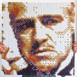 “The Godfather Pixel Remix” · Cinema & Icons Series · Mosaico Veneciano · 60 × 60 cm · 2025