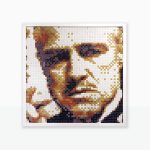 “The Godfather Pixel Remix” · Cinema & Icons Series · Mosaico Veneciano · 60 × 60 cm · 2025