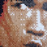 “Be Water” · Cinema & Icons Series · Mosaico Veneciano · 60 × 60 cm · 2025