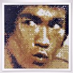 “Be Water” · Cinema & Icons Series · Mosaico Veneciano · 60 × 60 cm · 2025
