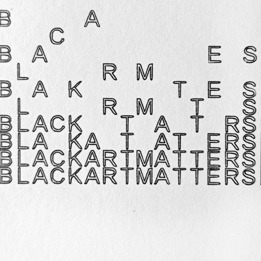 “Black Arts Matters” (Basquiat Edition) · Arte Generativo · Plotter Art Bolígrafo sobre papel · 50 × 60 cm · 2022