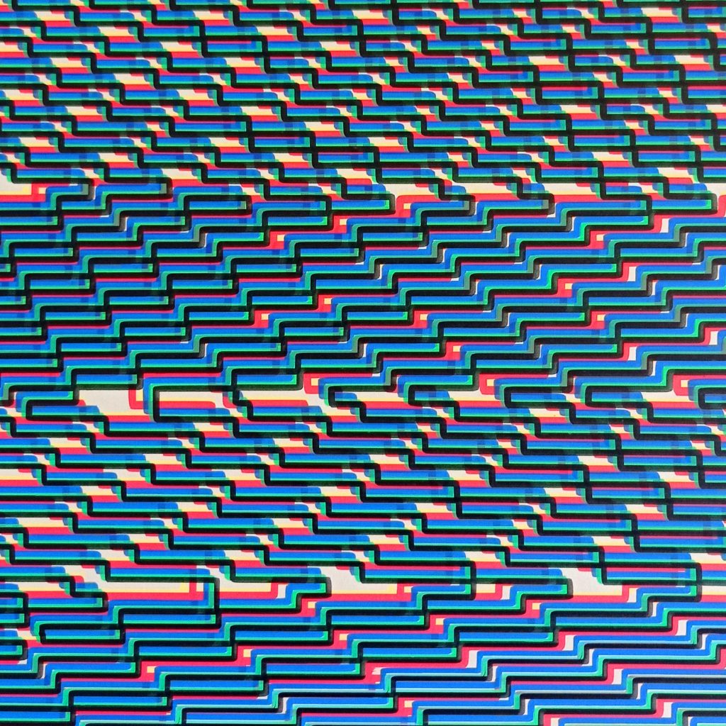 “Buffer Overflow” · Generative & Plotter Art · Abstract Series · Lápices acrílicos sobre papel · 50 × 50 cm (enmarcado) · 2025