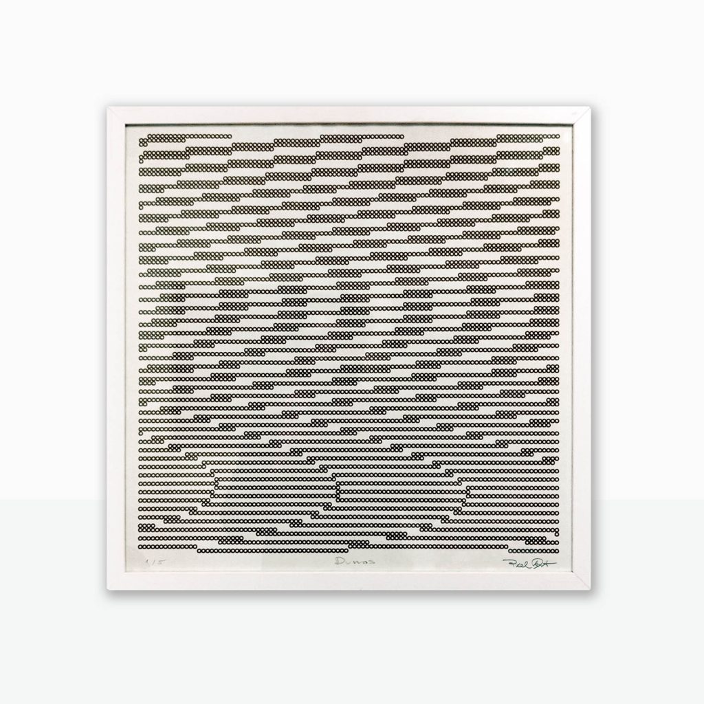 “Dunas” · Generative Artworks · Serie Paisaje Cinético Tinta de rotulador sobre papel · 50 × 50 cm · 2023