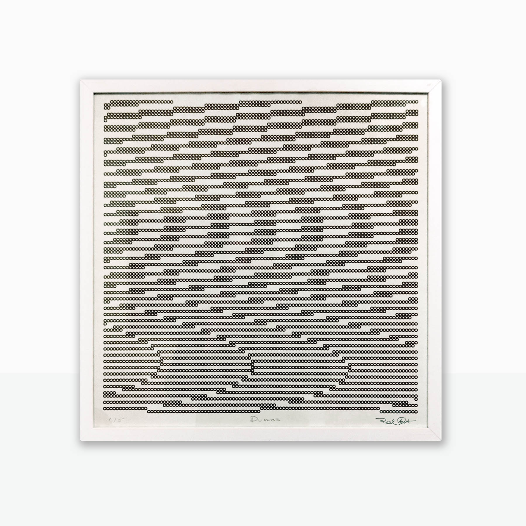 “Dunas” · Generative Artworks · Serie Paisaje Cinético Tinta de rotulador sobre papel · 50 × 50 cm · 2023