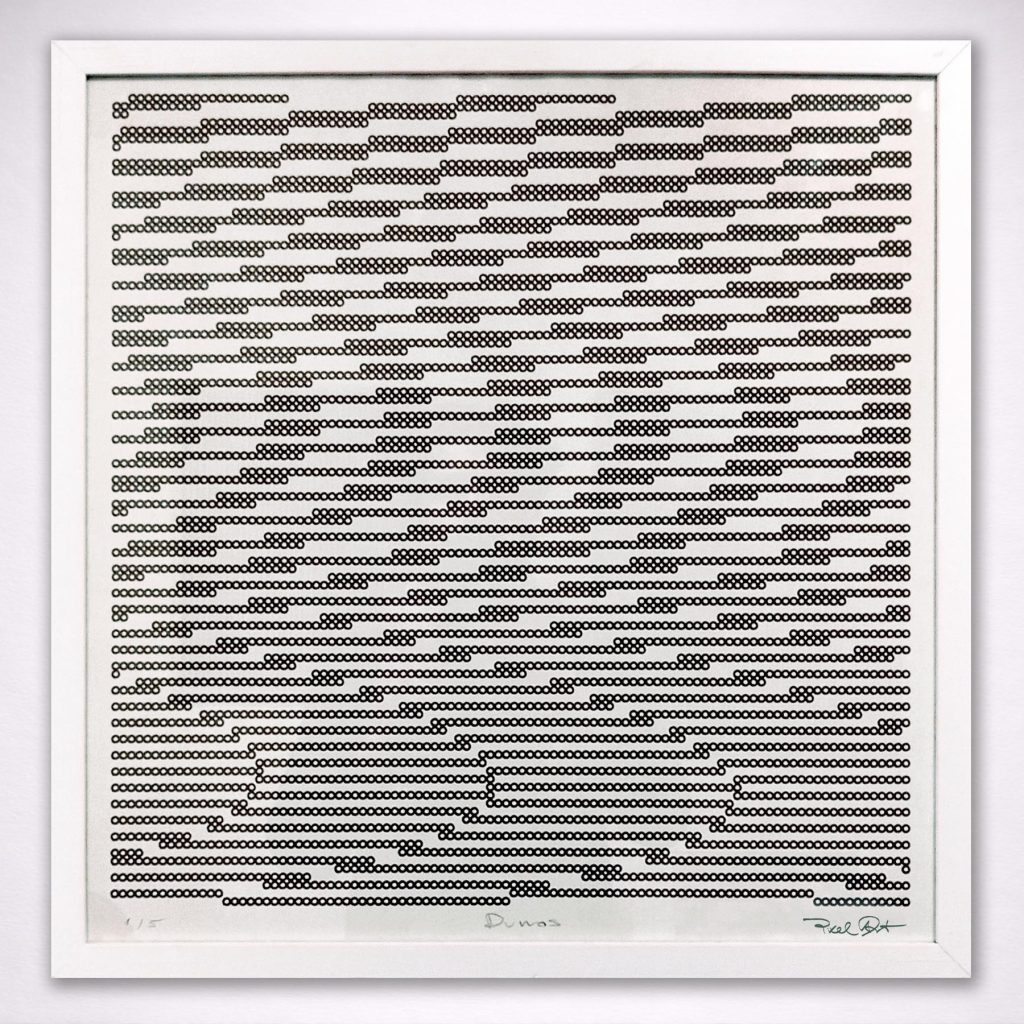 “Dunas” · Generative Artworks · Serie Paisaje Cinético Tinta de rotulador sobre papel · 50 × 50 cm · 2023