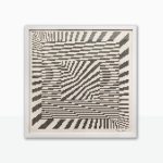 “Espacio” · Generative Artworks · Serie Profundidad Binaria · Tinta sobre papel (Plotter de plumillas) · 50 × 50 cm · 2023