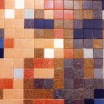 “K.O.” · Pixel Art Mosaic · Serie Iconos Pop Mosaico Veneciano · 100 × 150 cm · 2023