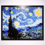 “La Noche Estrellada Pixel Remix” Mosaico Veneciano • Clásicos en Pixel Mosaico de teselas vítreas · 80 × 100 cm · 2022