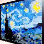 “La Noche Estrellada Pixel Remix” Mosaico Veneciano • Clásicos en Pixel Mosaico de teselas vítreas · 80 × 100 cm · 2022