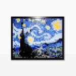 “La Noche Estrellada Pixel Remix” Mosaico Veneciano • Clásicos en Pixel Mosaico de teselas vítreas · 80 × 100 cm · 2022