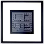 “I LOVE Plotter” · Kinetic & Pop Series · Rotulador plata sobre papel Fabriano negro · 50 × 50 cm (enmarcado) · 2026