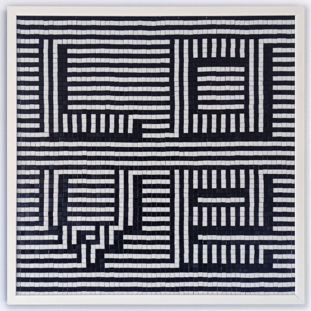 “I LOVe” · Abstract & Logic Series · Mosaico Veneciano · 60 × 60 cm · 2026 by PixelArt