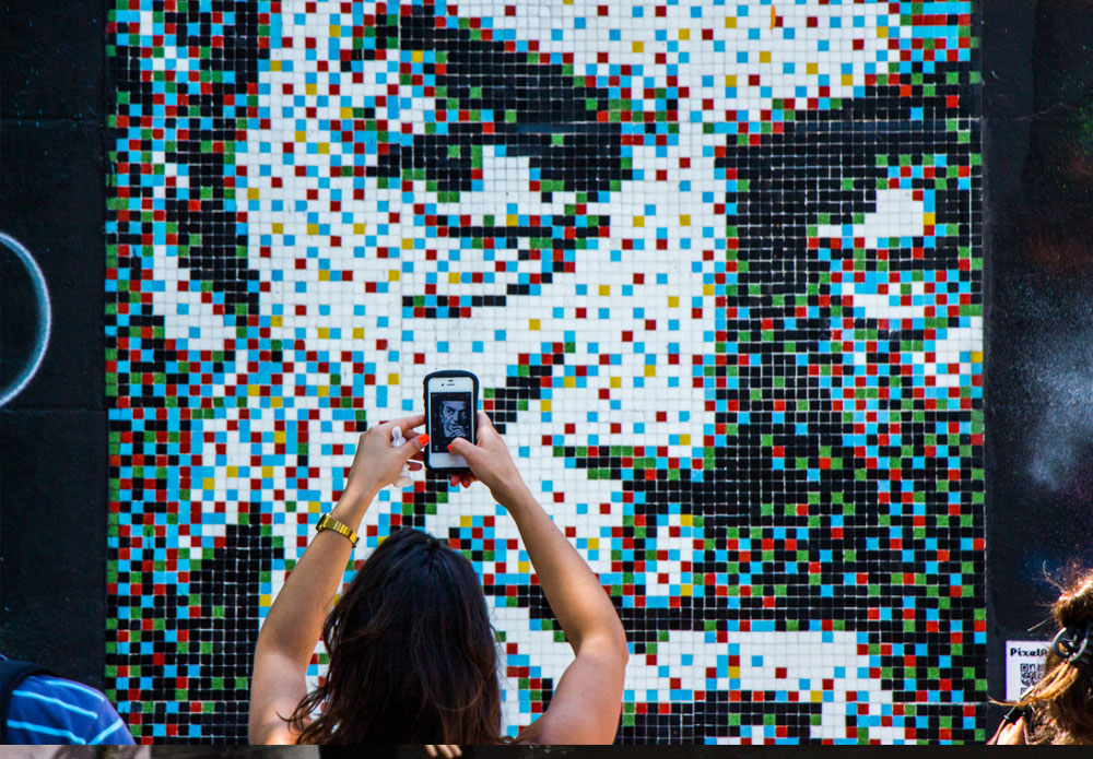 nicanor parra stretart mosaic pixelart nicanor parra stretart mosaic pixelart