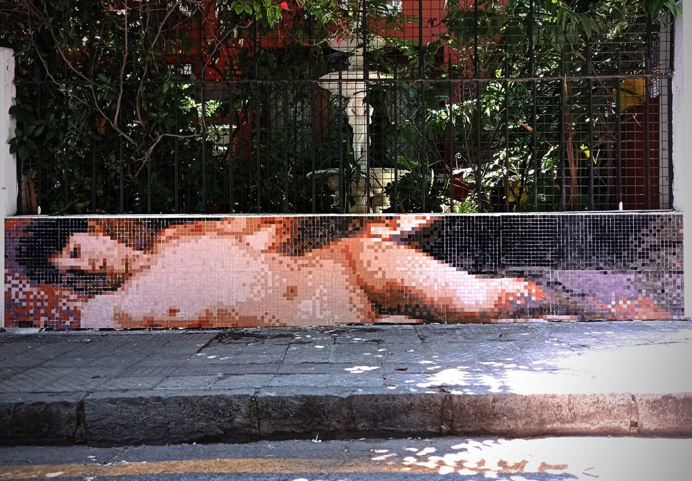ninfa de las cerezas stretart mosaic pixelart ninfa de las cerezas stretart mosaic pixelart