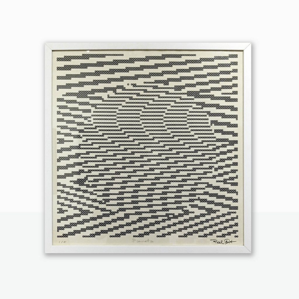 “Planeta Plotter” · Generative Artworks · Serie Movimiento Cinético Rotulador sobre papel · 50 × 50 cm · 2023
