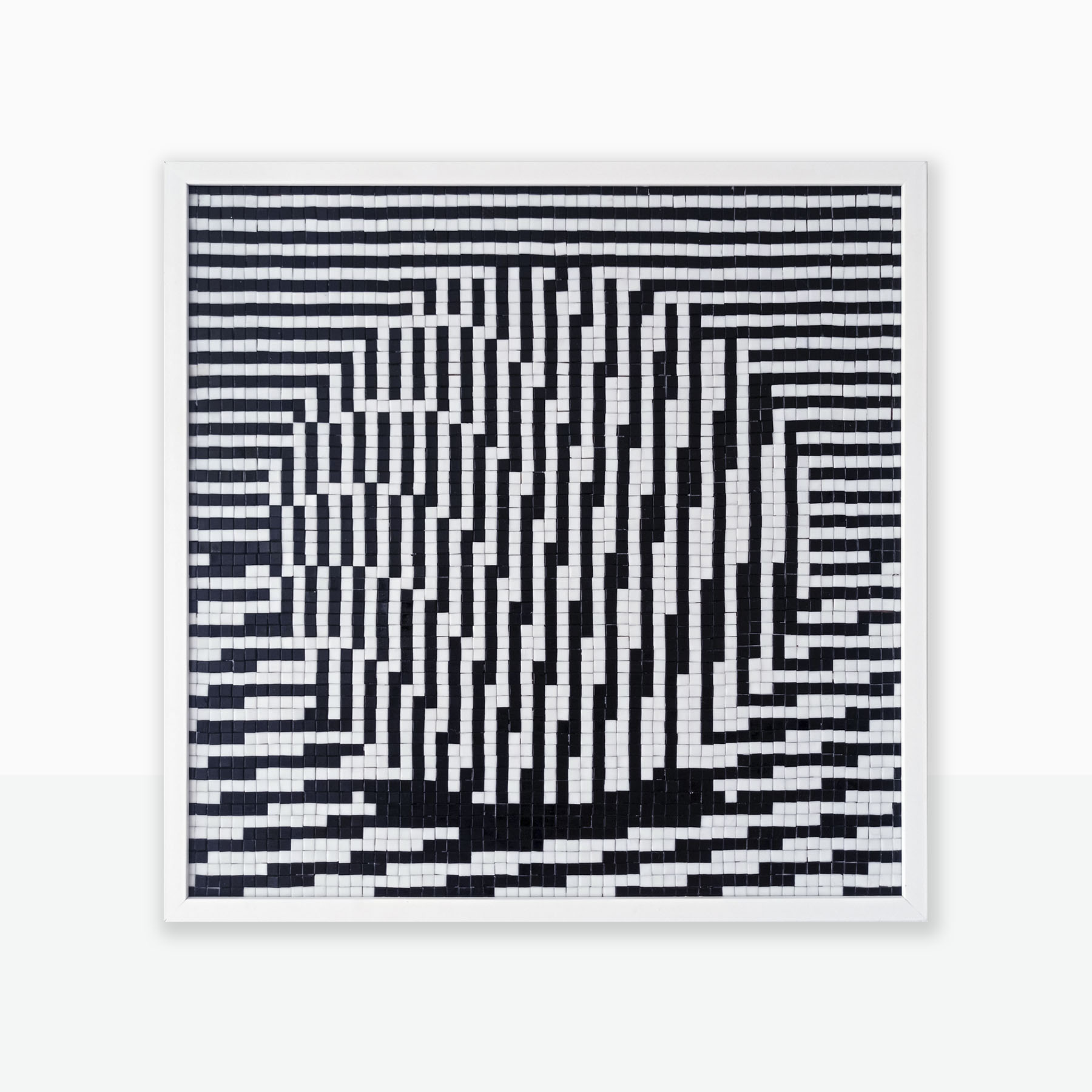 “Shadow Mapping” · Abstract & Logic Series · Mosaico Veneciano · 60 × 60 cm · 2026