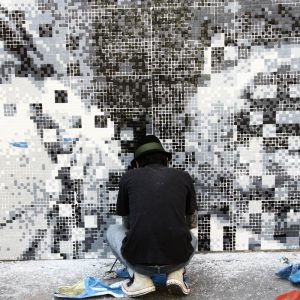 el renacer salvador dali streetart pixelart 02