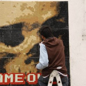 game over stretart mosaic pixelart 03
