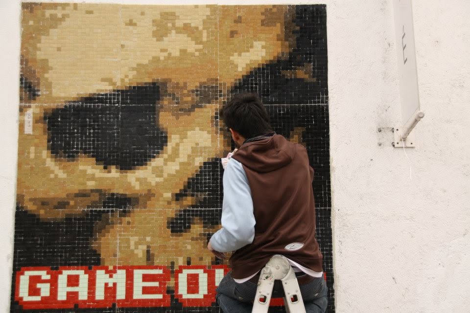game over stretart mosaic pixelart 03