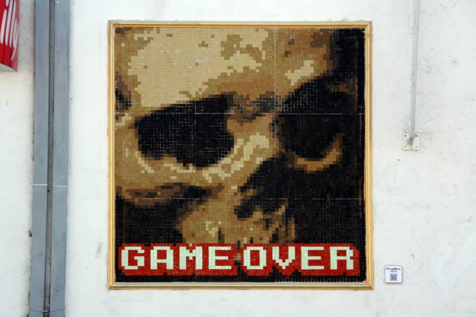 game over stretart mosaic pixelart 04