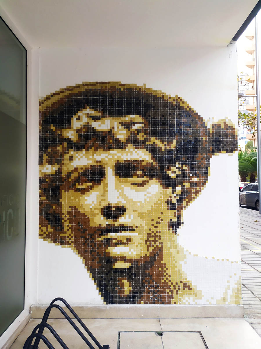 hermes pixelart streetart mosaico 04